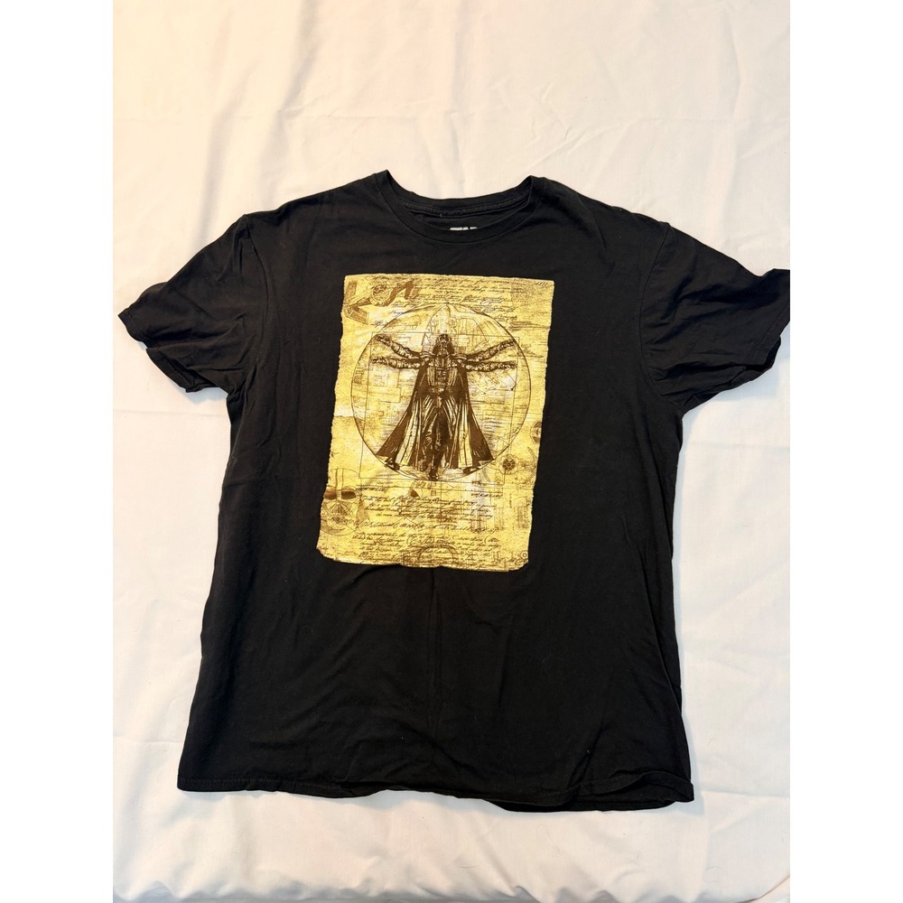 Star Wars Darth Vader Vitruvian Man Graphic T-Shirt Black XL Mad Engine